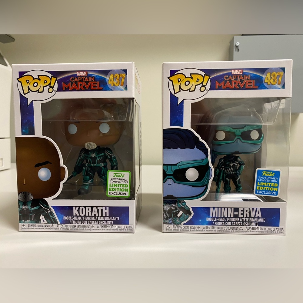 Funko Pop! Marvel - Korath and Minn-Erva 2019 Spring & Summer Convention